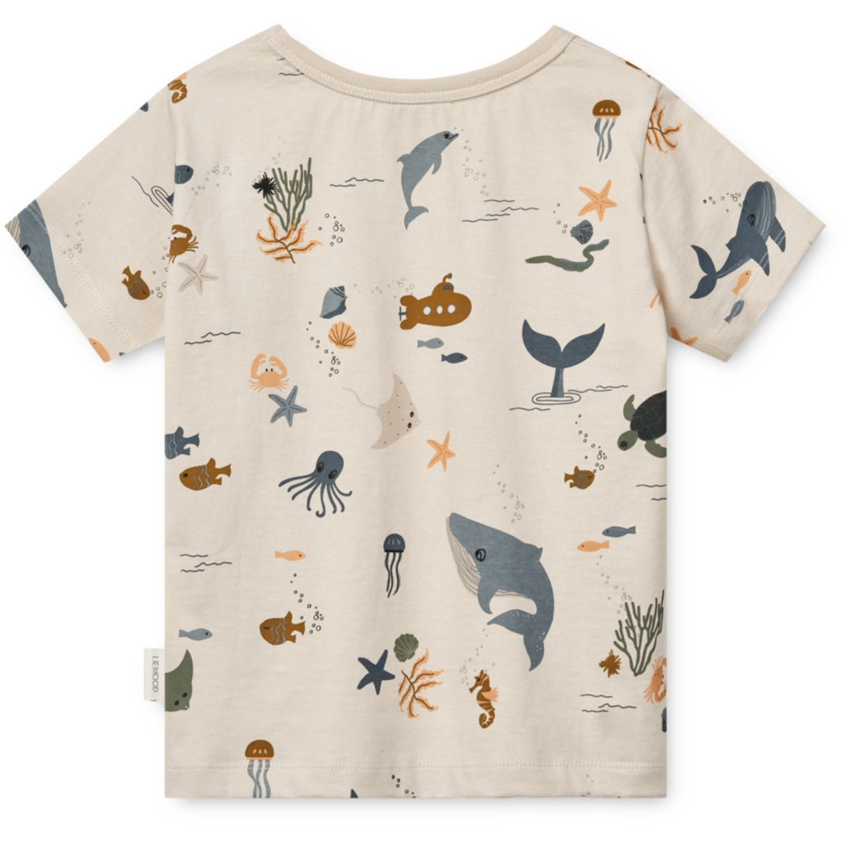 LIEWOOD Sea Creature / Sandy Apia Printed Shortsleeve T-Skjorte