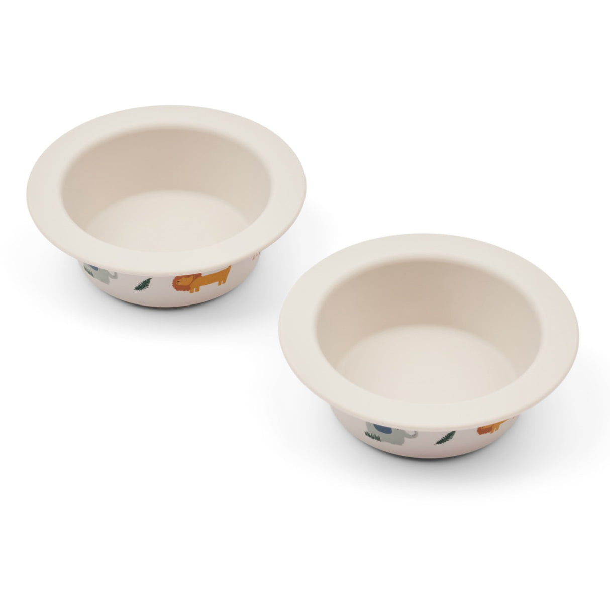 LIEWOOD Safari Sandy Mix Peony Printed Suction Bowl 2-Pakning