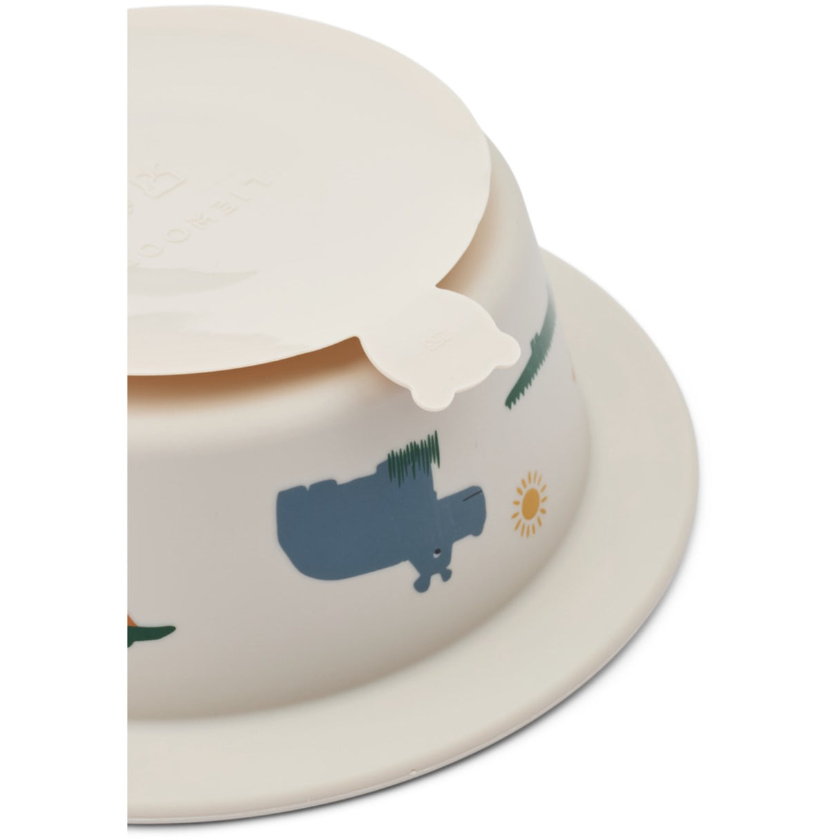 LIEWOOD Safari Sandy Mix Peony Printed Suction Bowl 2-Pakning