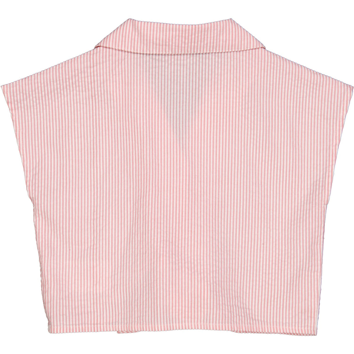 Müsli Balsam Cream/ Bubblegum Seersucker Stripe Crop Skjorte