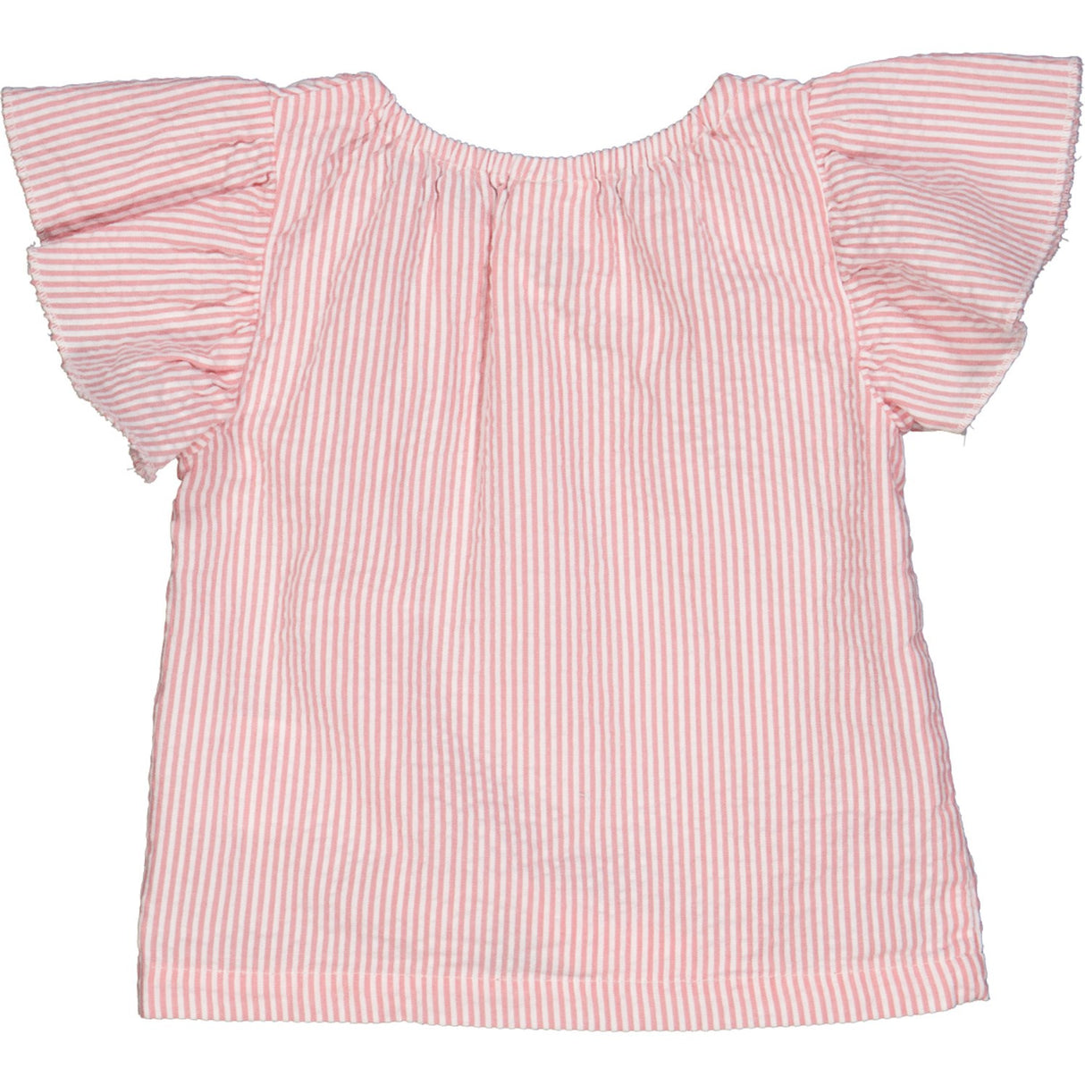Müsli Balsam Cream/ Bubblegum Seersucker Stripe Frill Topp Baby