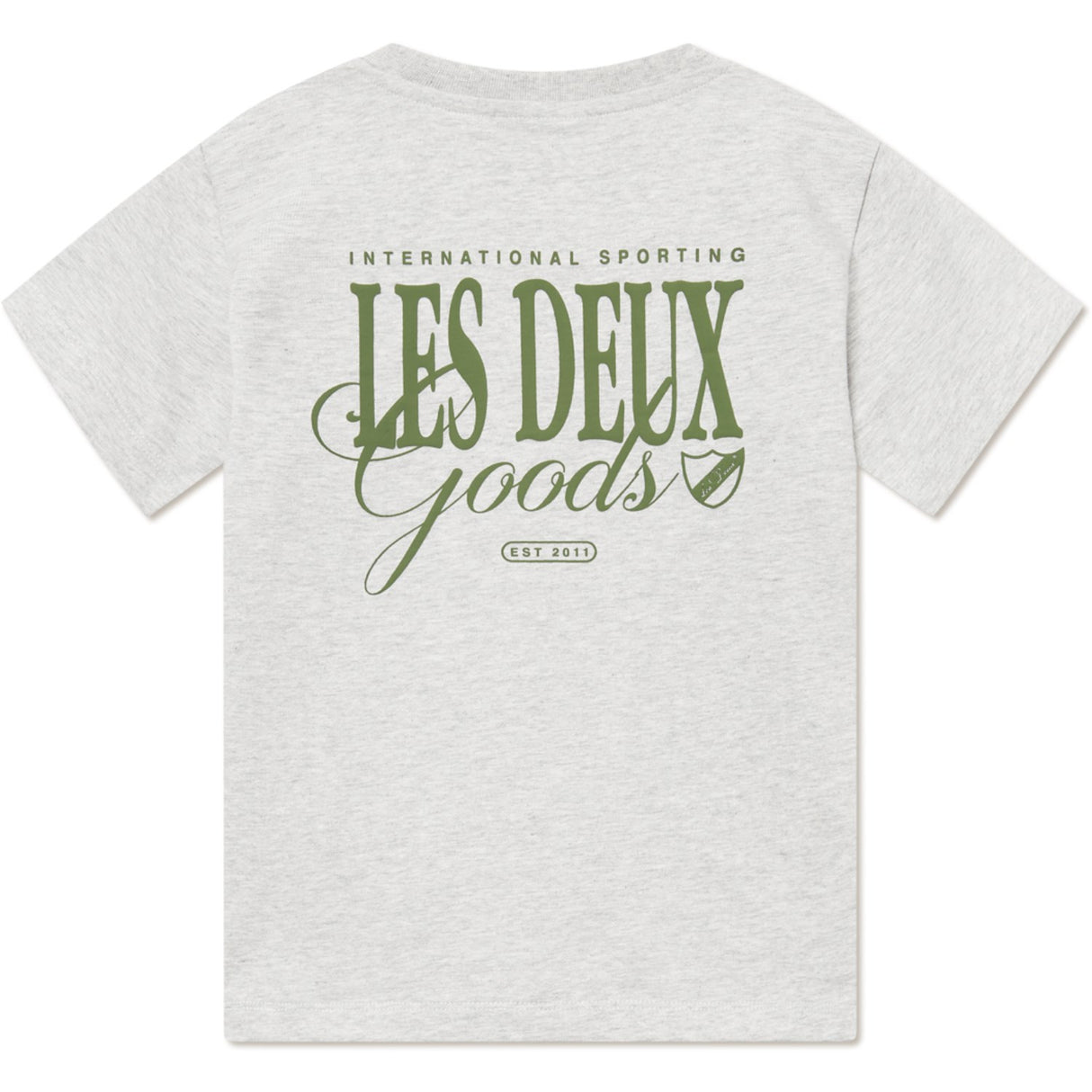 Les Deux Kids Snow Melange/Chive Green Goods T-Shirt