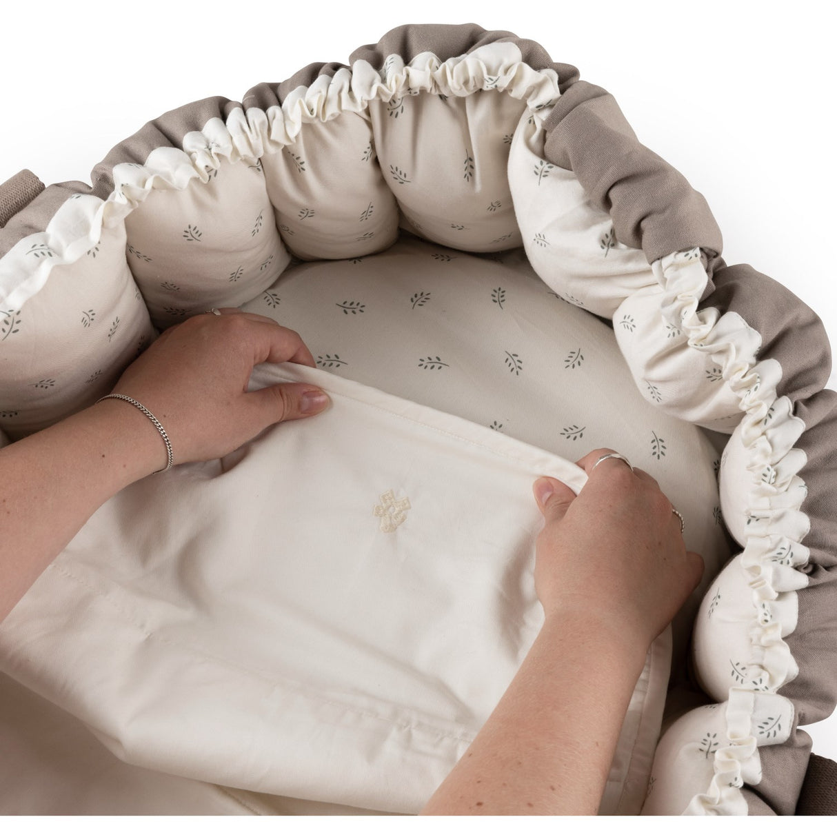 Sebra Moonlight Beige Vått Sengetøy Til Babynest