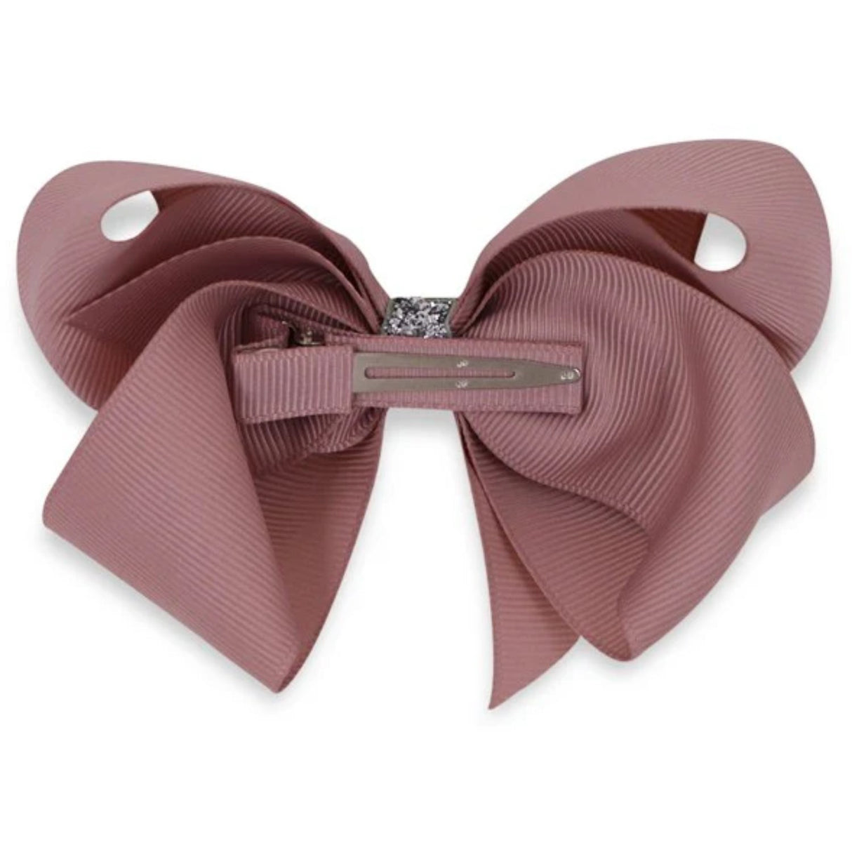 Bow's by Stær Classic Sløyfe - Antikk Rose/Sølv Glitter - 10 cm