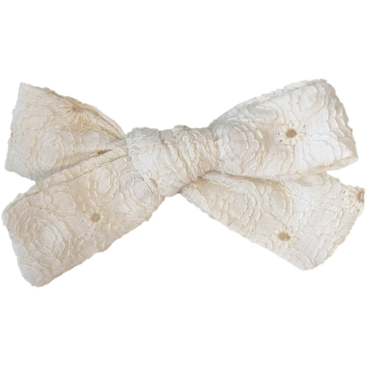 Bow's by Stær Dorthea Sløyfe - Hvit Brodert