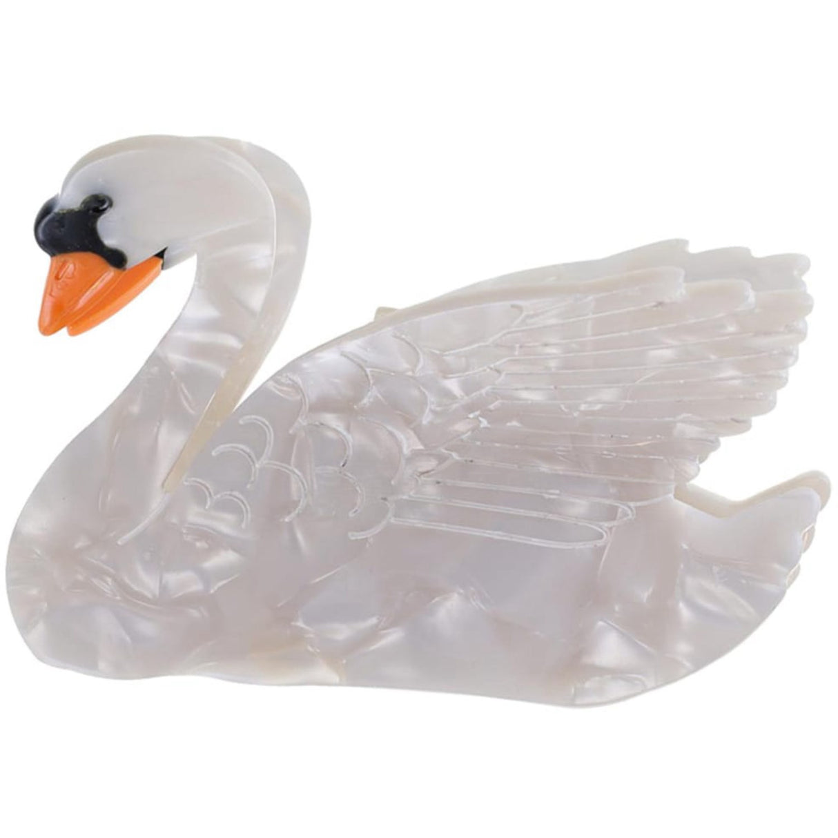 Bow's by Stær Swan Hårspenne - Lys Grå