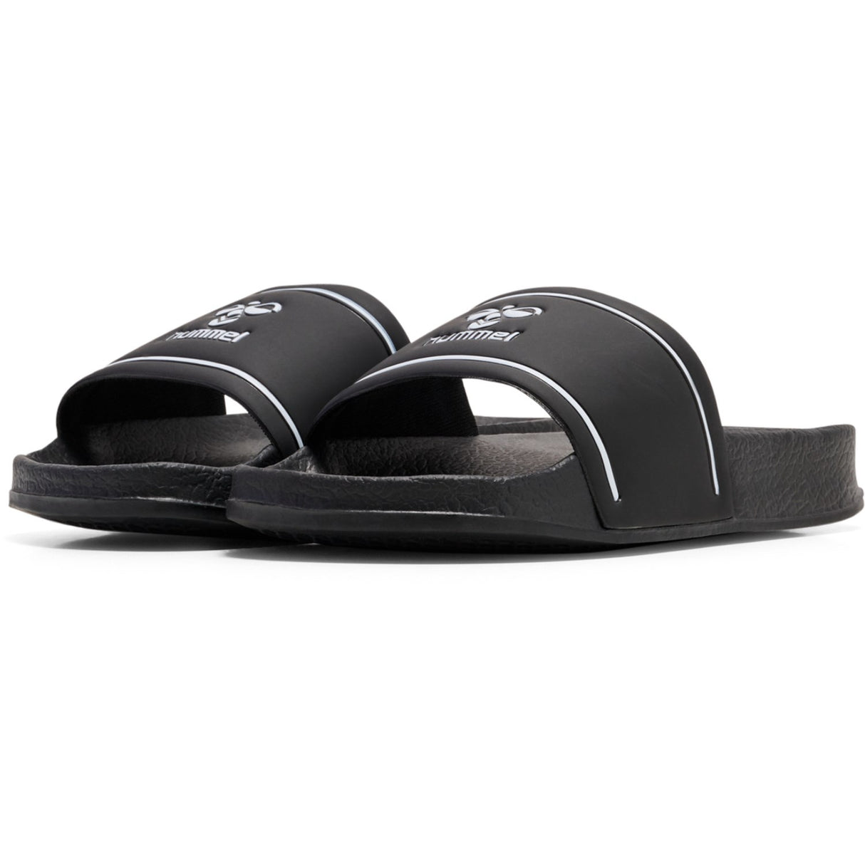 Hummel Black/White Pool Slide Jr