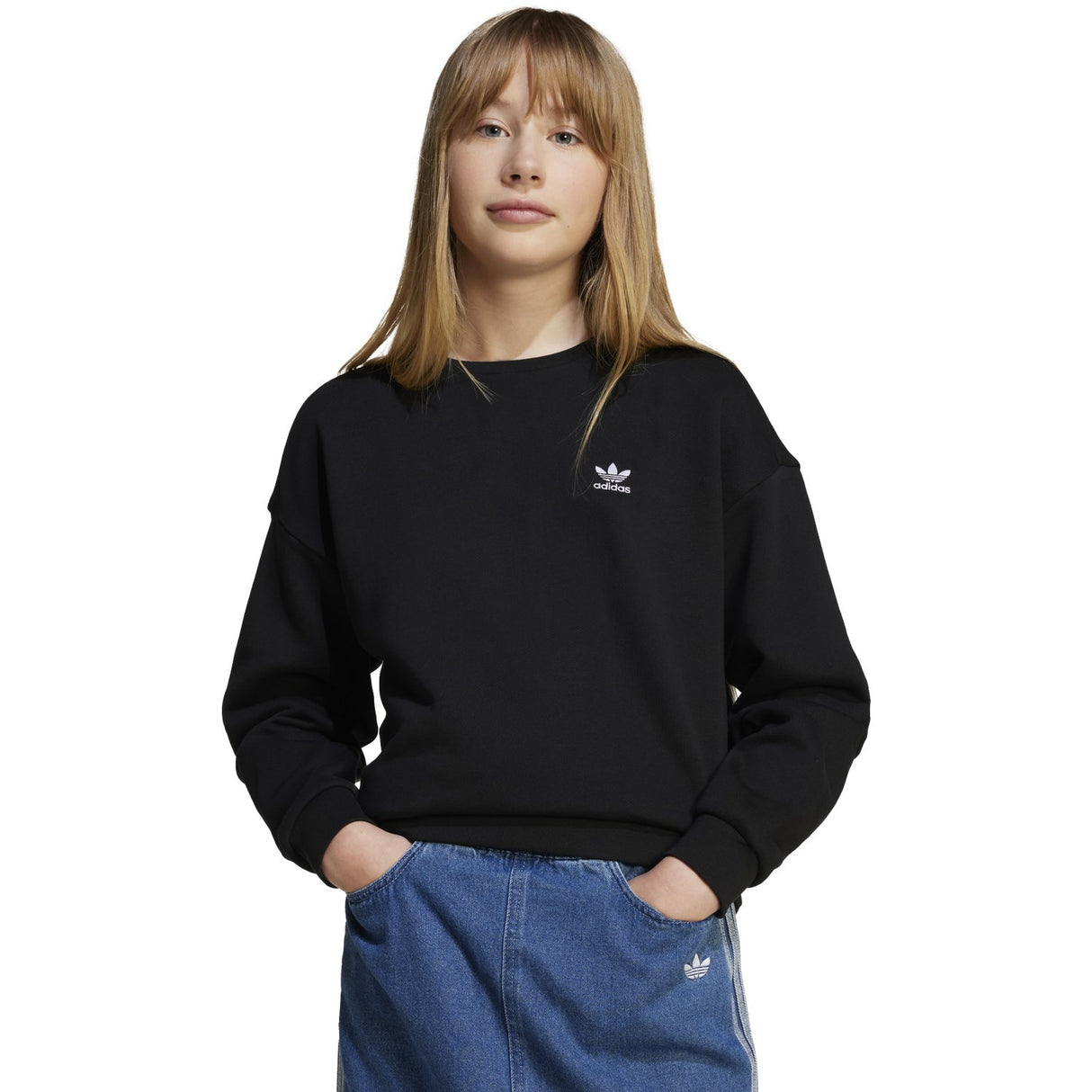 adidas Originals Black Boyfriend Crew Collegegenser