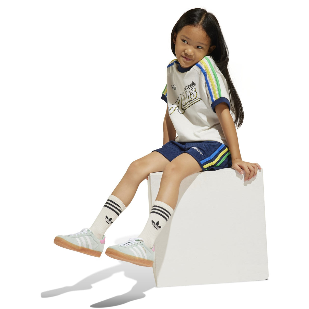 adidas Originals Cloud White/Night Indigo Short Tee Sett