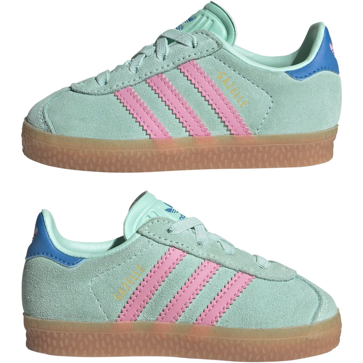 adidas Originals Clear Mint/Bliss Pink/Bright Blue Gazelle Cf El I Sneakers