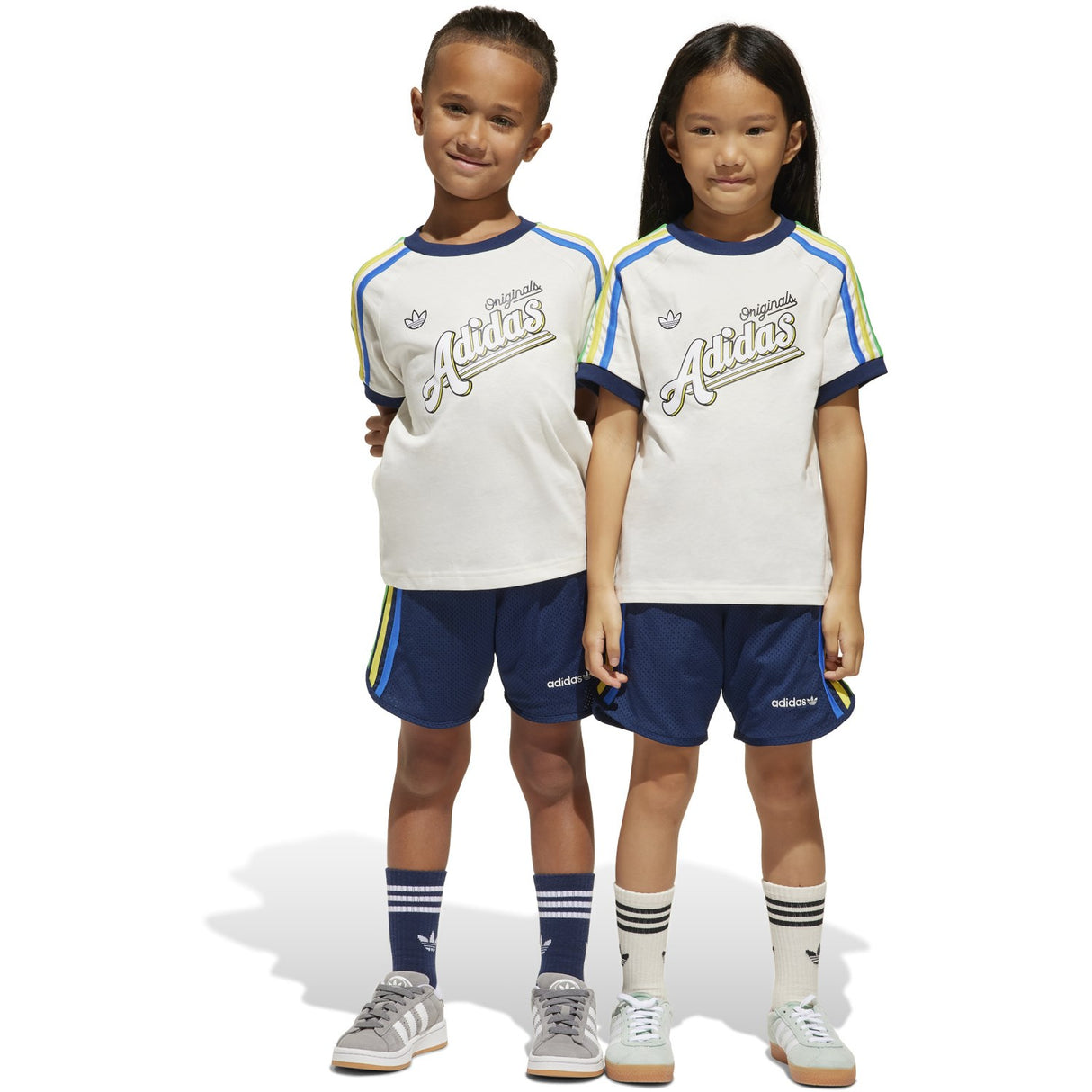 adidas Originals Cloud White/Night Indigo Short Tee Sett