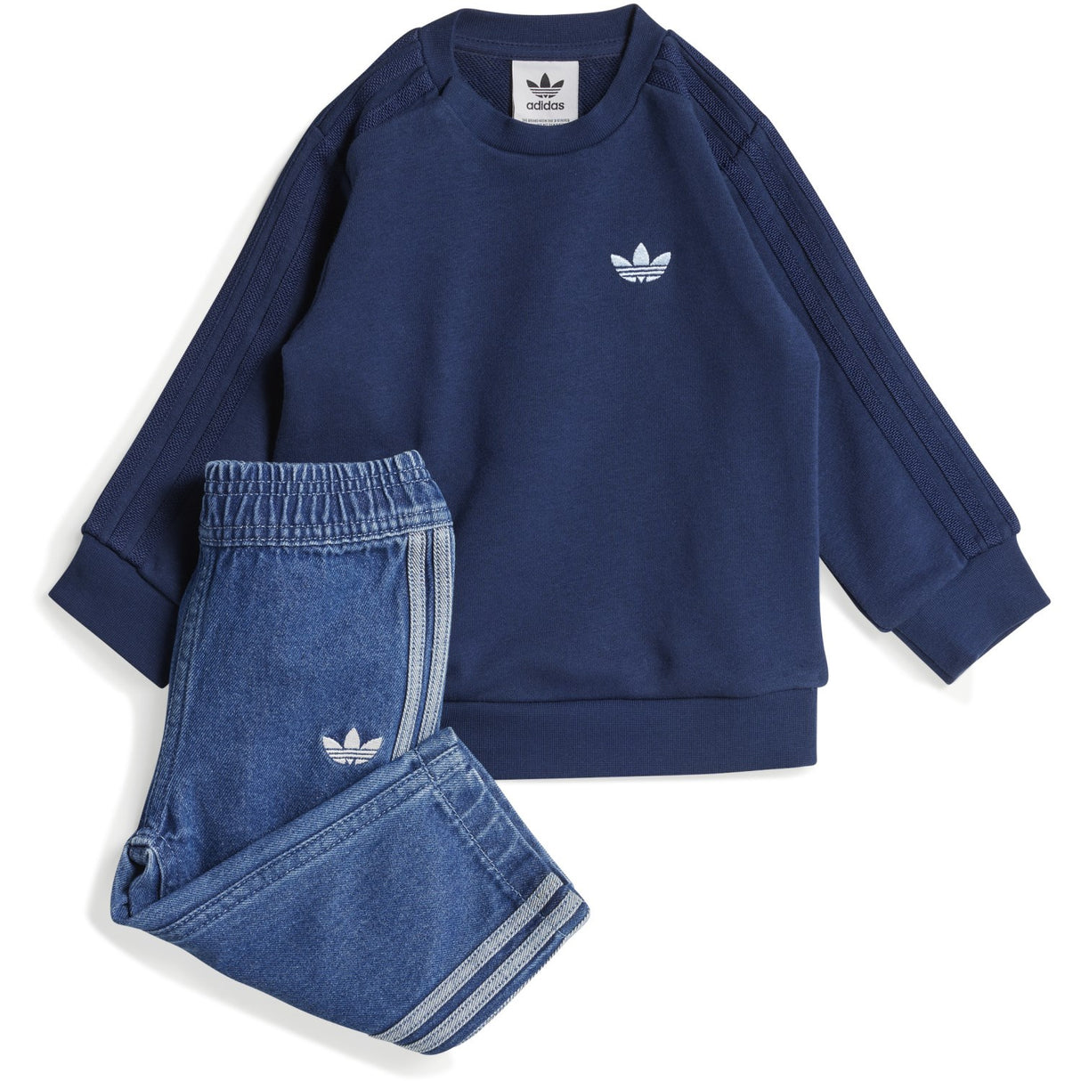 adidas Originals Medium Blue Denim/Night Indigo Denim Crew Sett