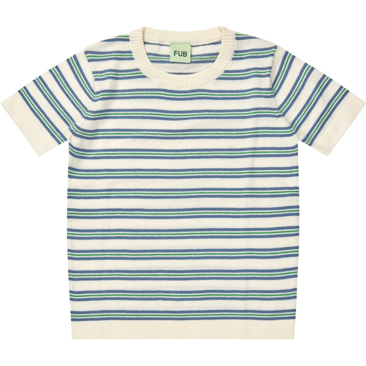 FUB ecru/washed indigo Striped T-shirt