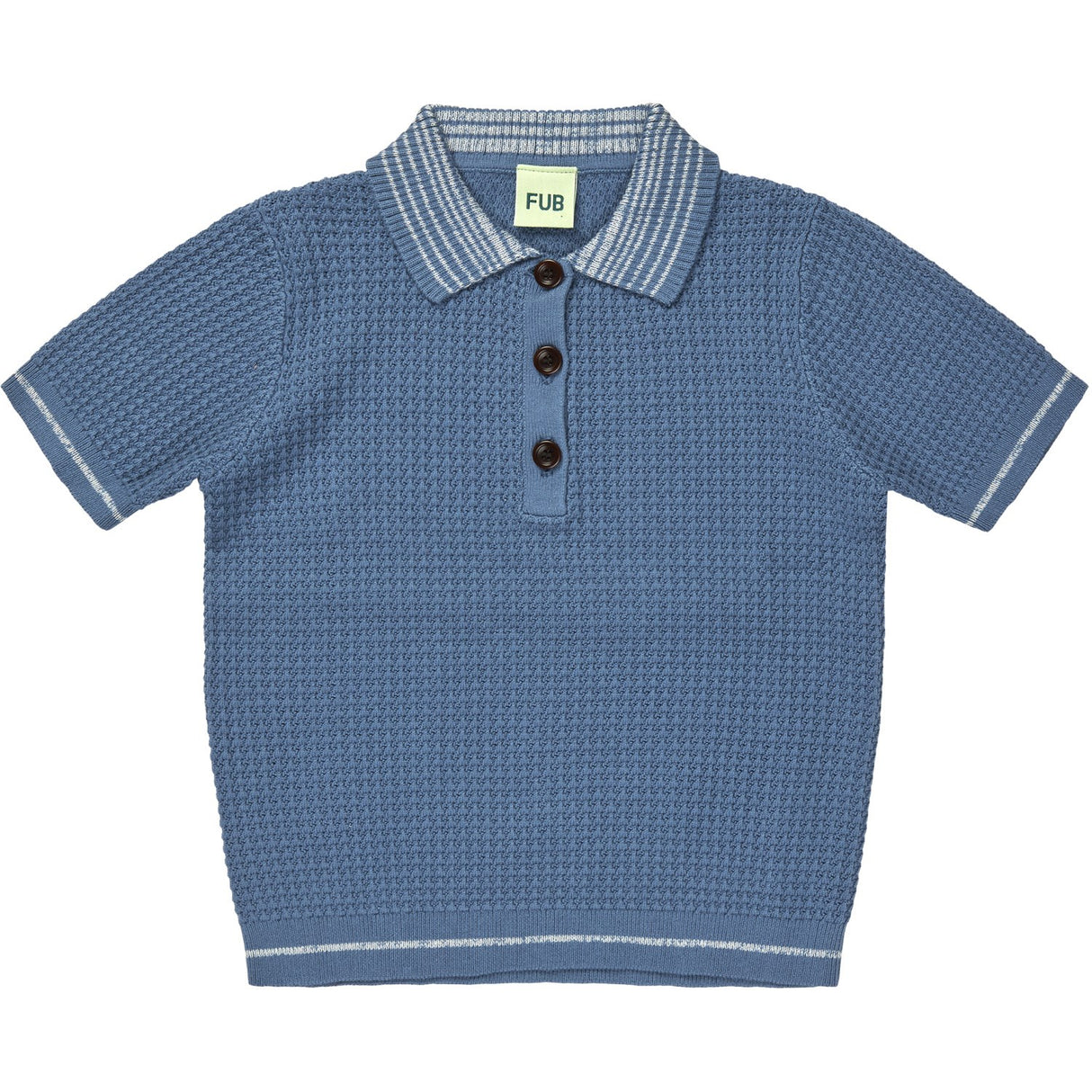 FUB washed indigo Structure Polo