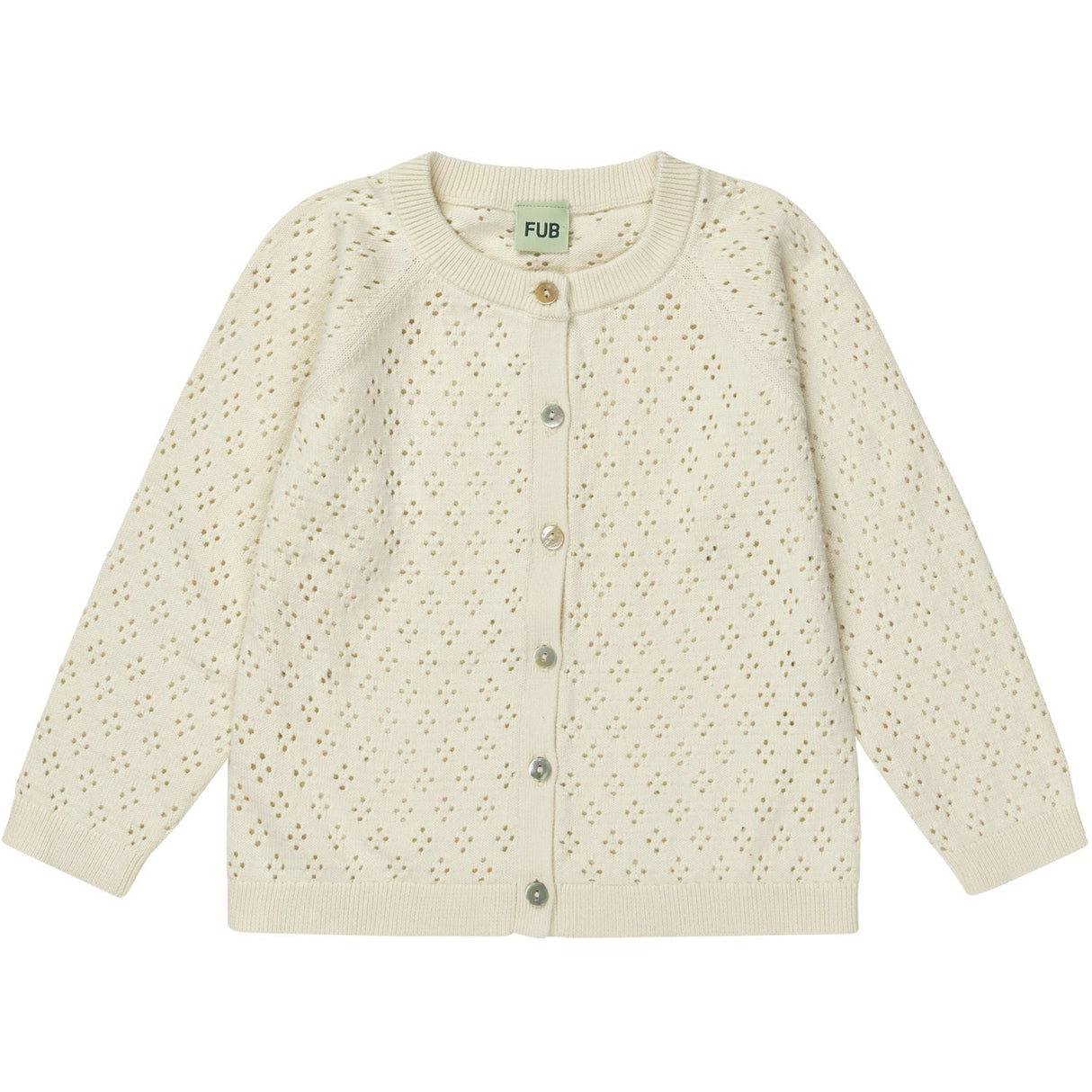 FUB ecru Pointelle Cardigan