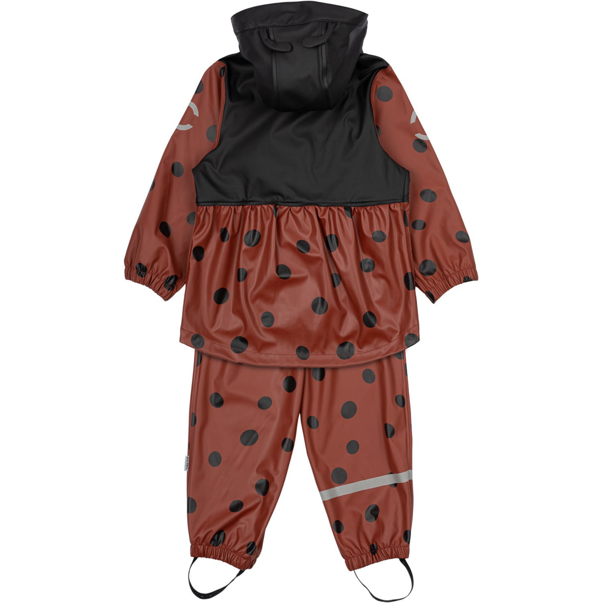 Mikk-Line Henna Ladybug Suspenders Rain Sett