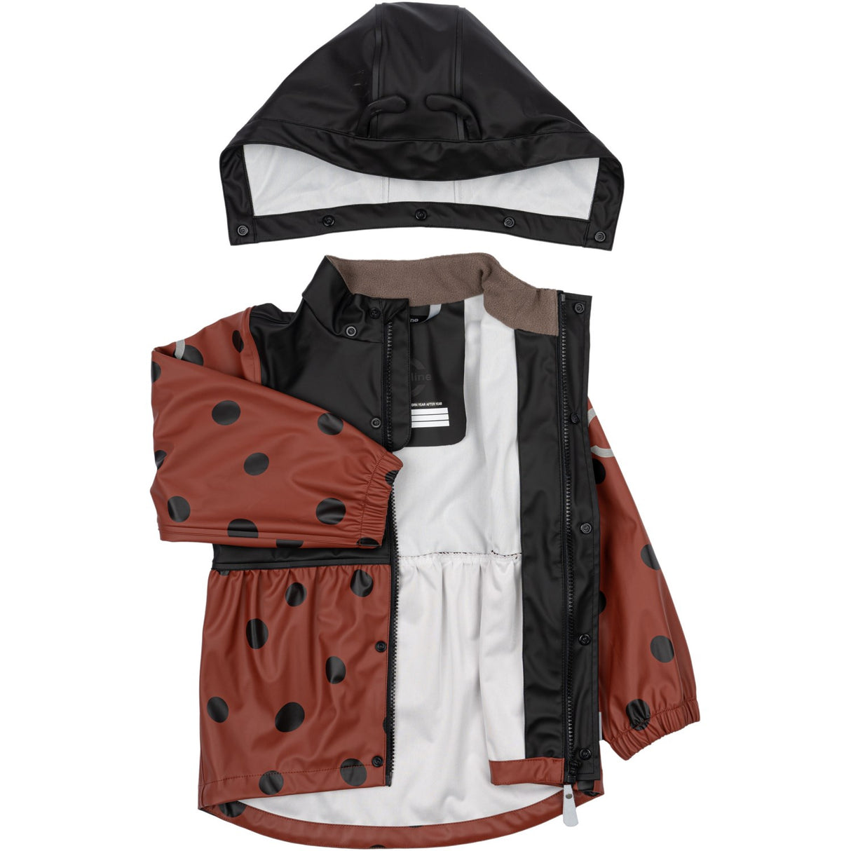 Mikk-Line Henna Ladybug Suspenders Rain Sett