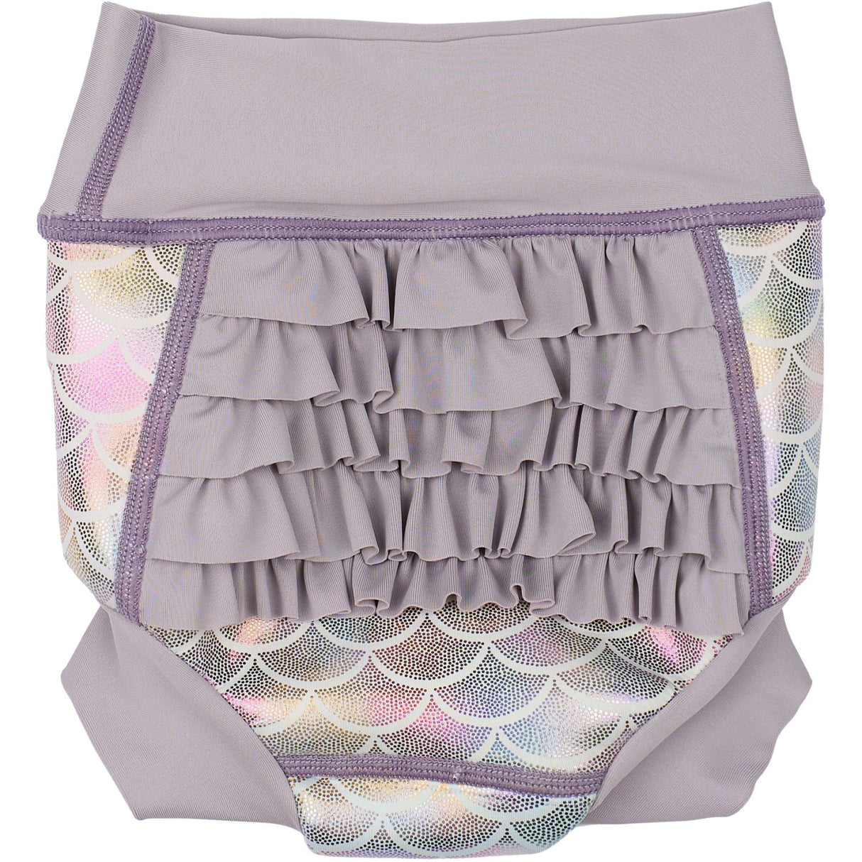 Mikk-Line Lavender Aura AOP Baby Badebukser Ruffle Resirkulert