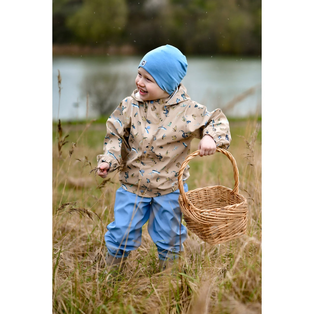 Mikk-Line Faded Denim Solid Viscose Elastane Lue