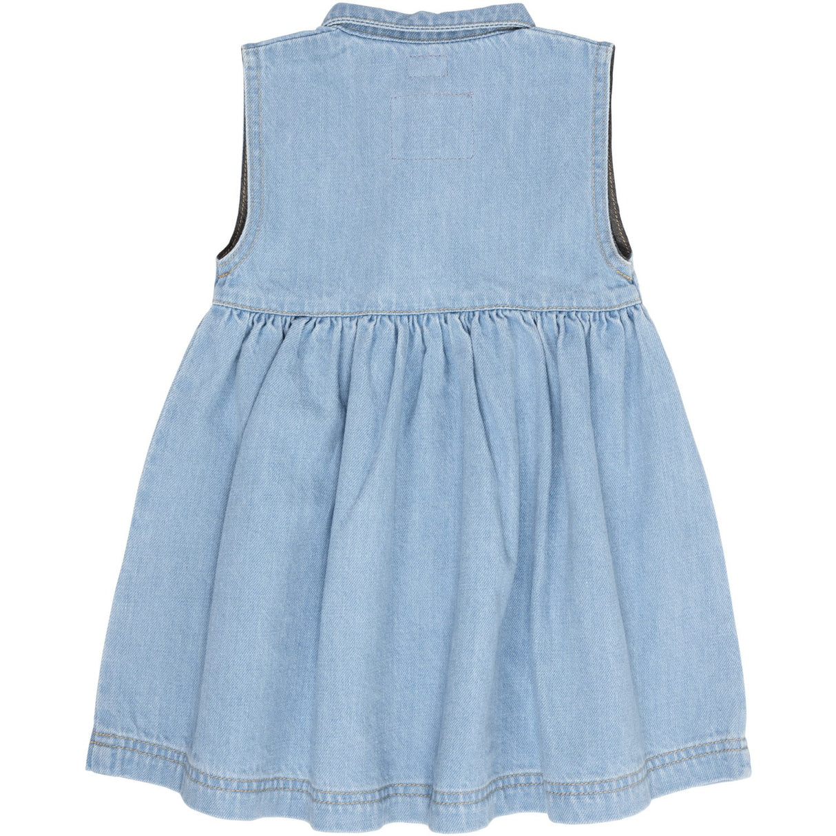 COPENHAGEN COLORS Super Lt Blue Indigo Washed Organic Denim Kjole m. Halsbånd