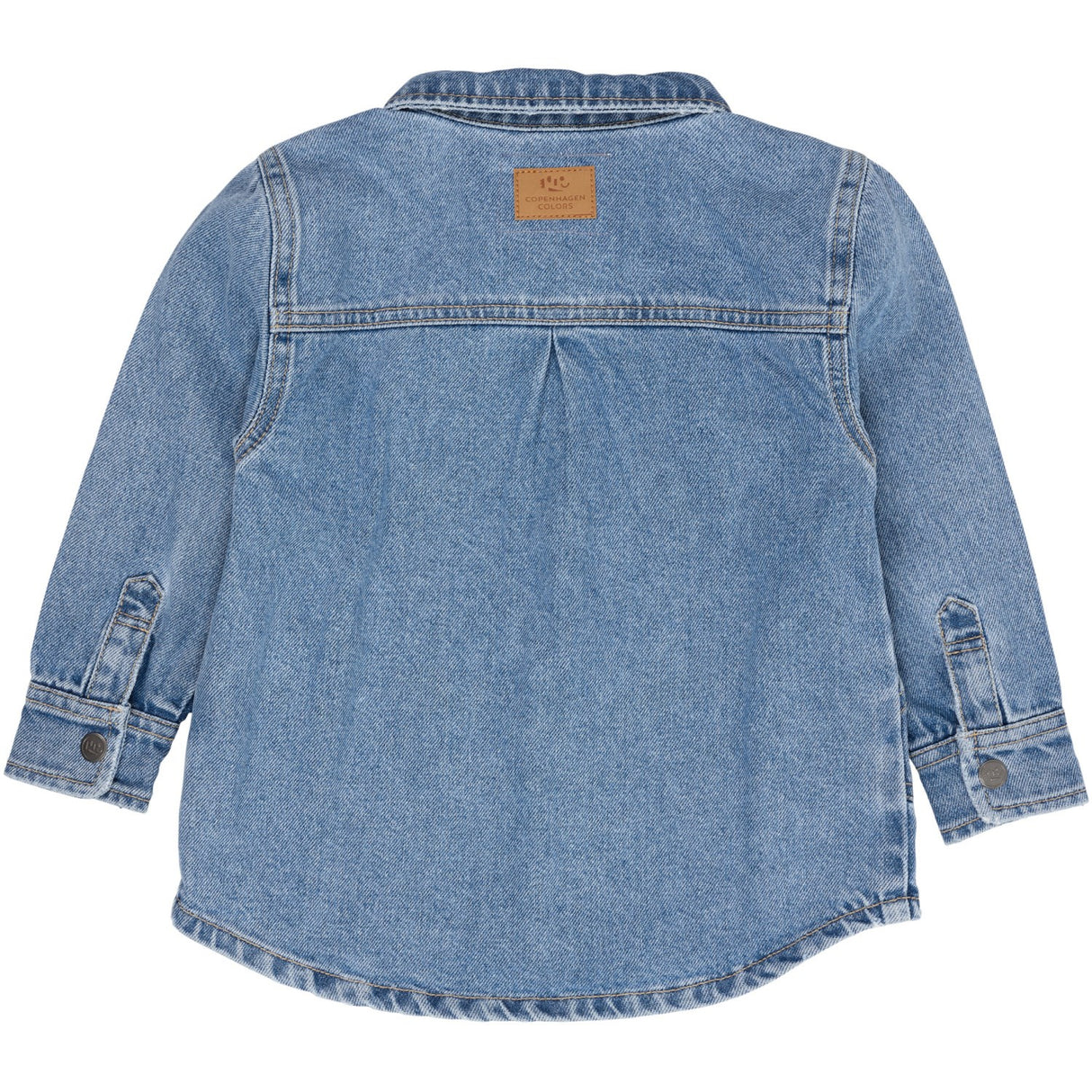 COPENHAGEN COLORS Lt Blue Indigo Washed Organic Jeans Jakke