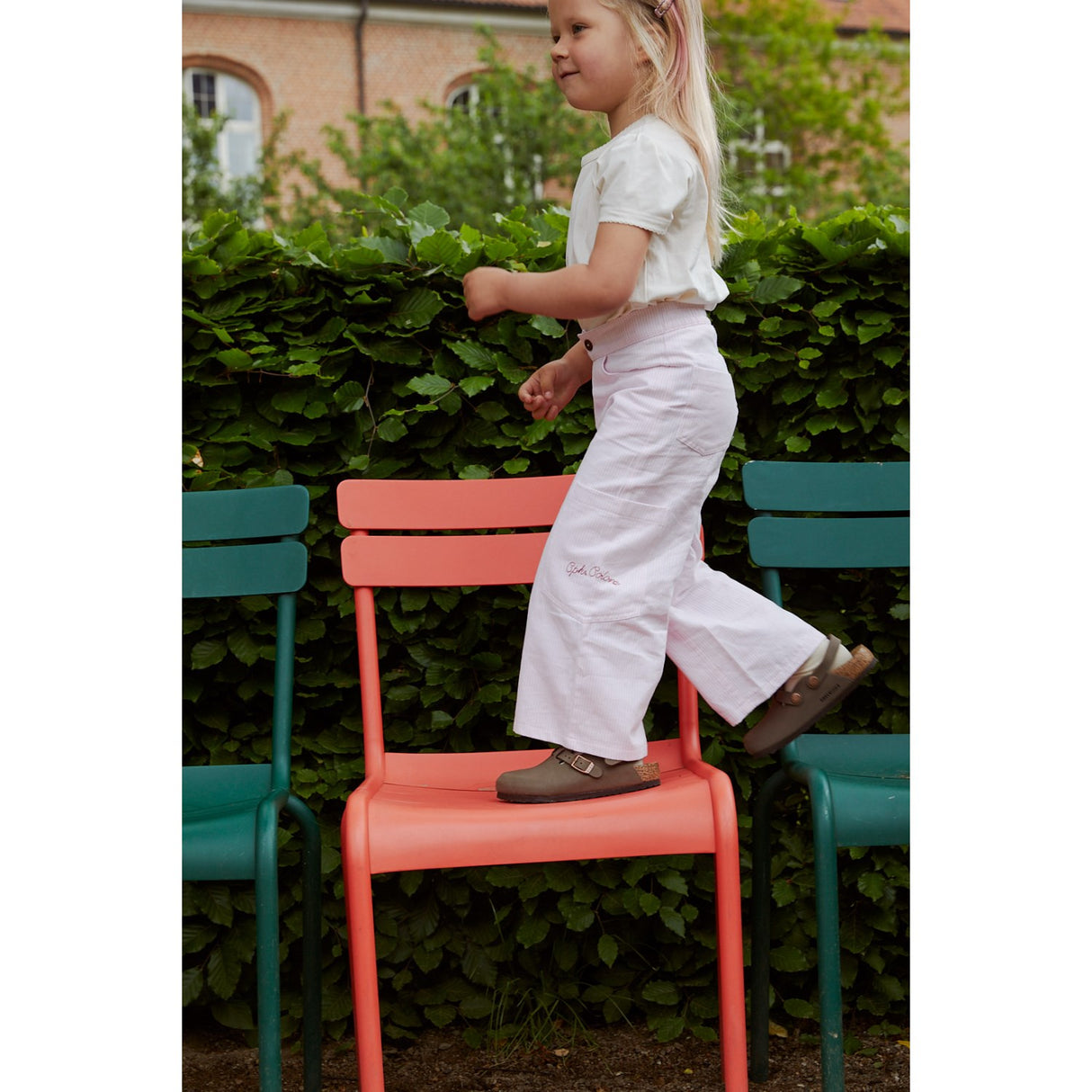 COPENHAGEN COLORS Ballerinasko Stripe Striped Wide Bukser W Pockets