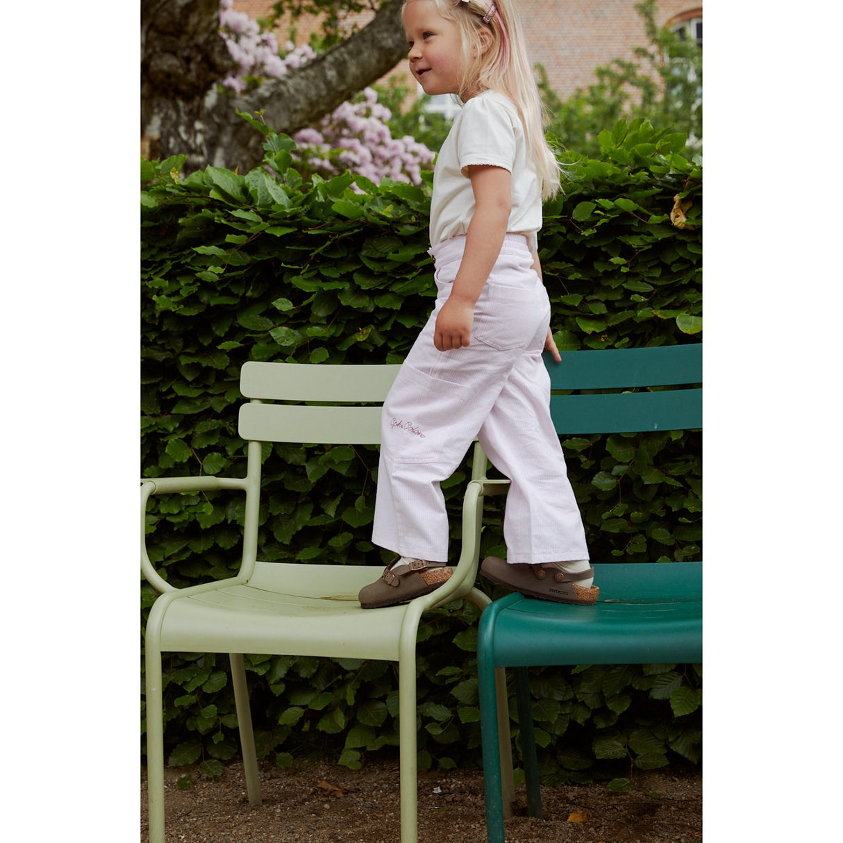 COPENHAGEN COLORS Ballerinasko Stripe Striped Wide Bukser W Pockets