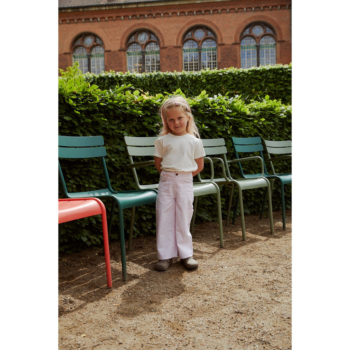 COPENHAGEN COLORS Ballerinasko Stripe Striped Wide Bukser W Pockets