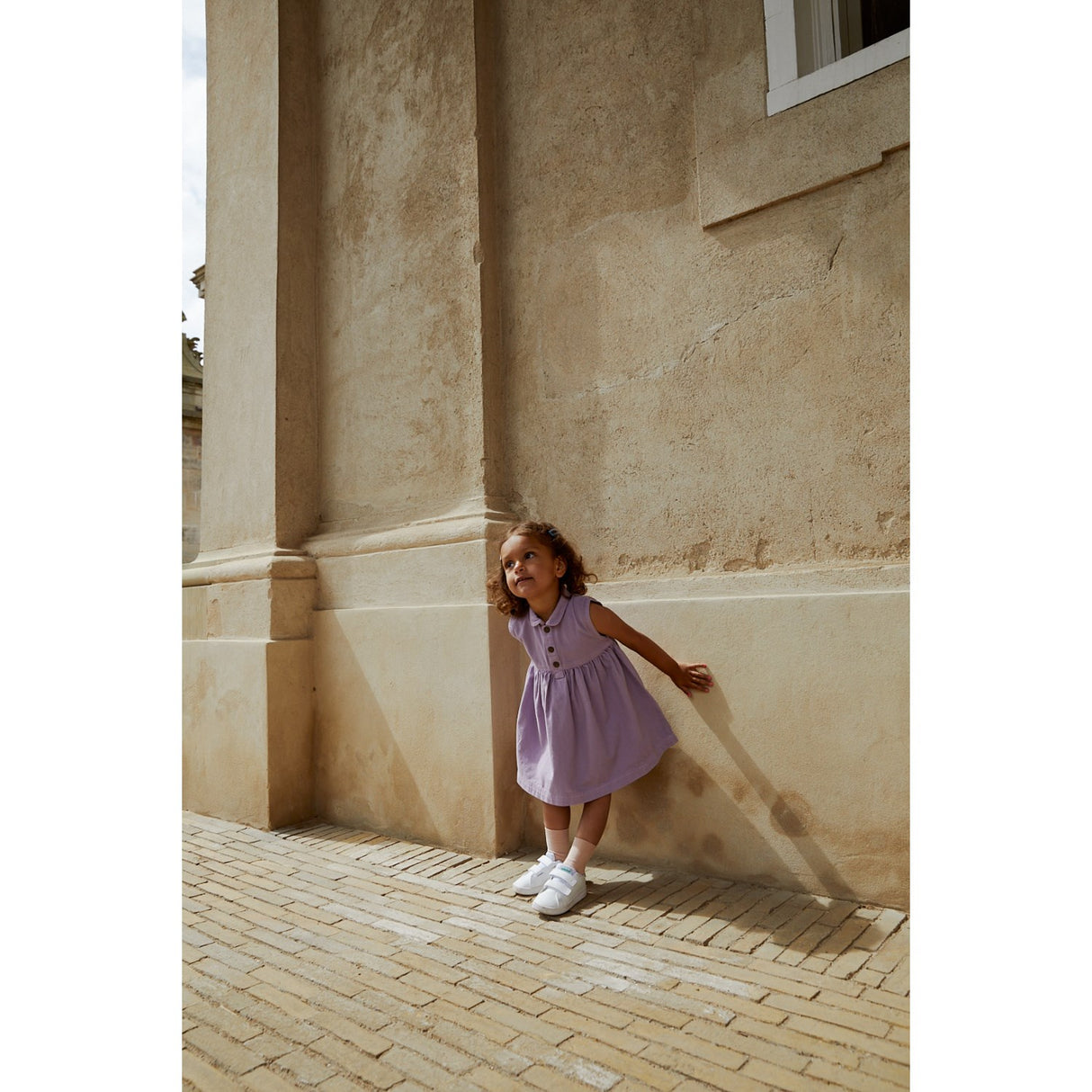 COPENHAGEN COLORS Lavender Organic Twill Kjole m. Halsbånd