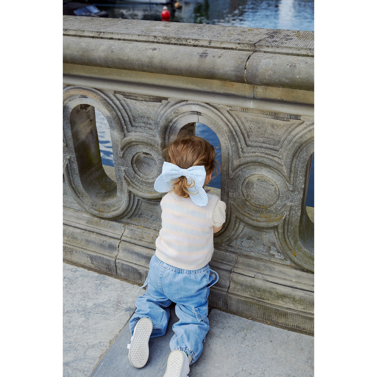 COPENHAGEN COLORS Lt Blue Indigo Washed Organic Cargo Denim Bukser