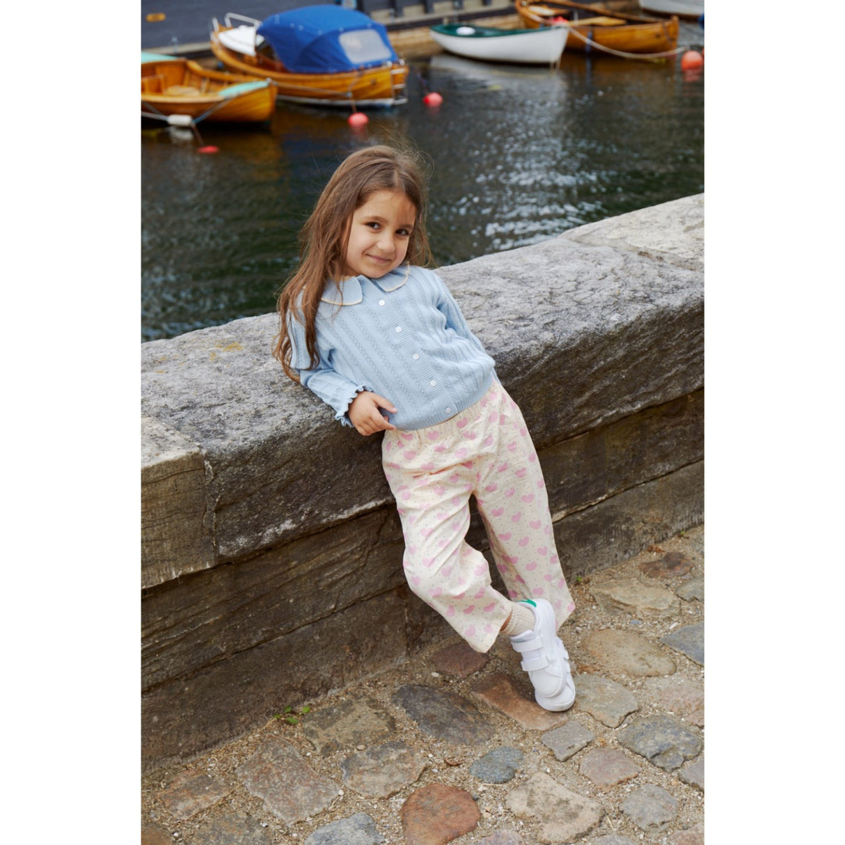 COPENHAGEN COLORS Heart Aop Heart & Dots Bukser Loose Fit