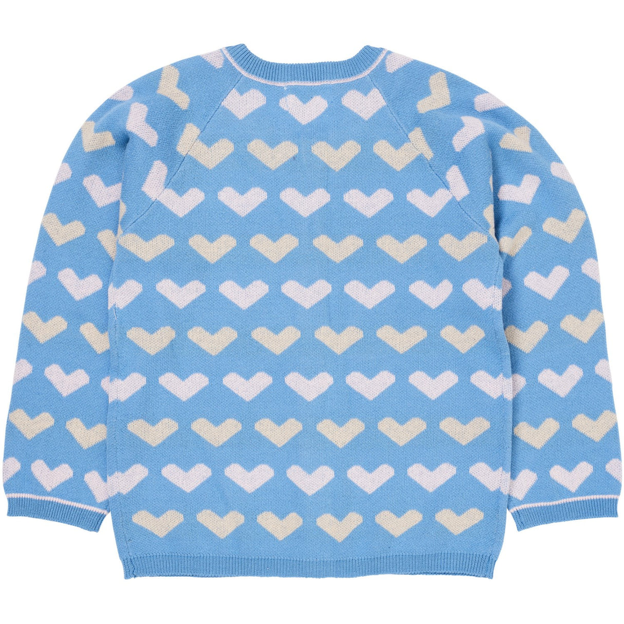 COPENHAGEN COLORS Sky Blue Comb. Strikket Heart Cardigan