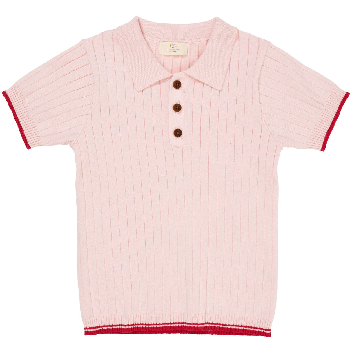 COPENHAGEN COLORS Ballerinasko/Berry Comb. Rib Strikket Polo