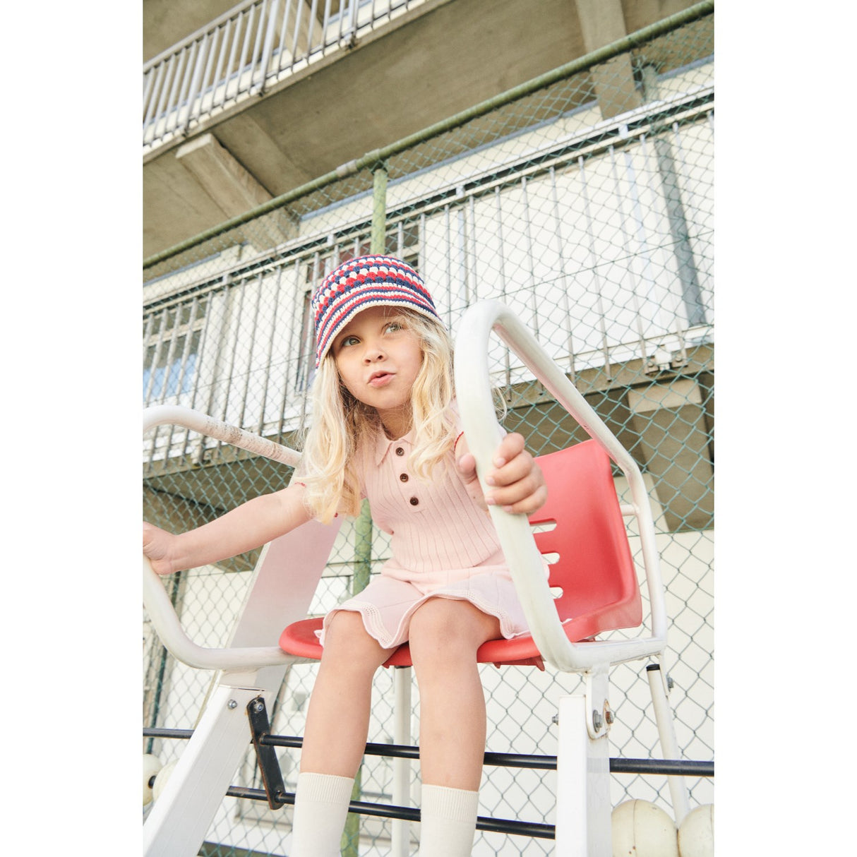 COPENHAGEN COLORS Ballerinasko/Berry Comb. Rib Strikket Polo