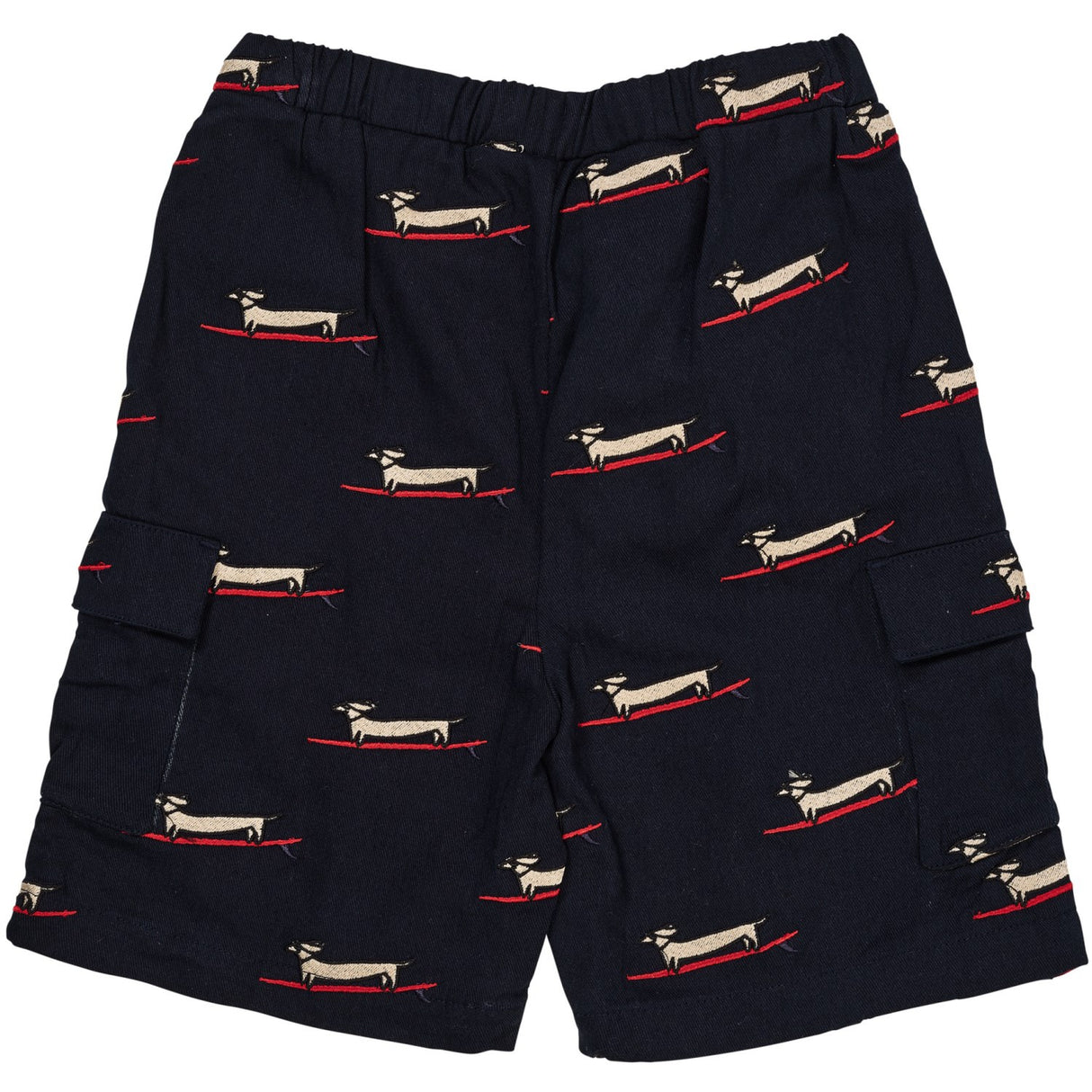 COPENHAGEN COLORS Navy m. Surfing Dog Twill Shorts