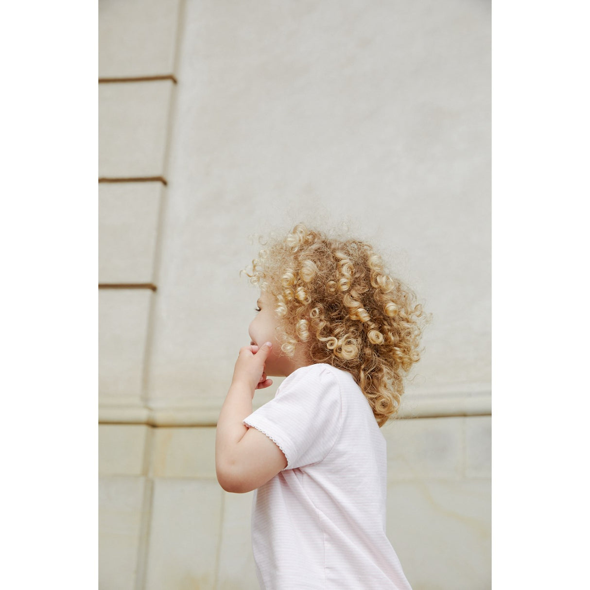 COPENHAGEN COLORS Ballerina/kremfarget stripete T-shirt