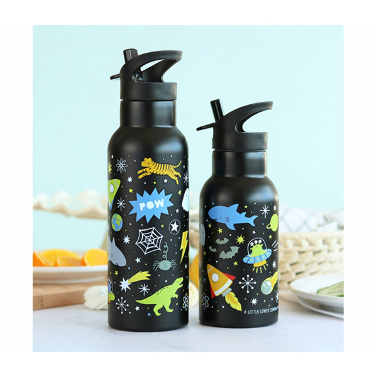 A Little Lovely Company Galaxy Xl Rustfritt Stål Vannflaske