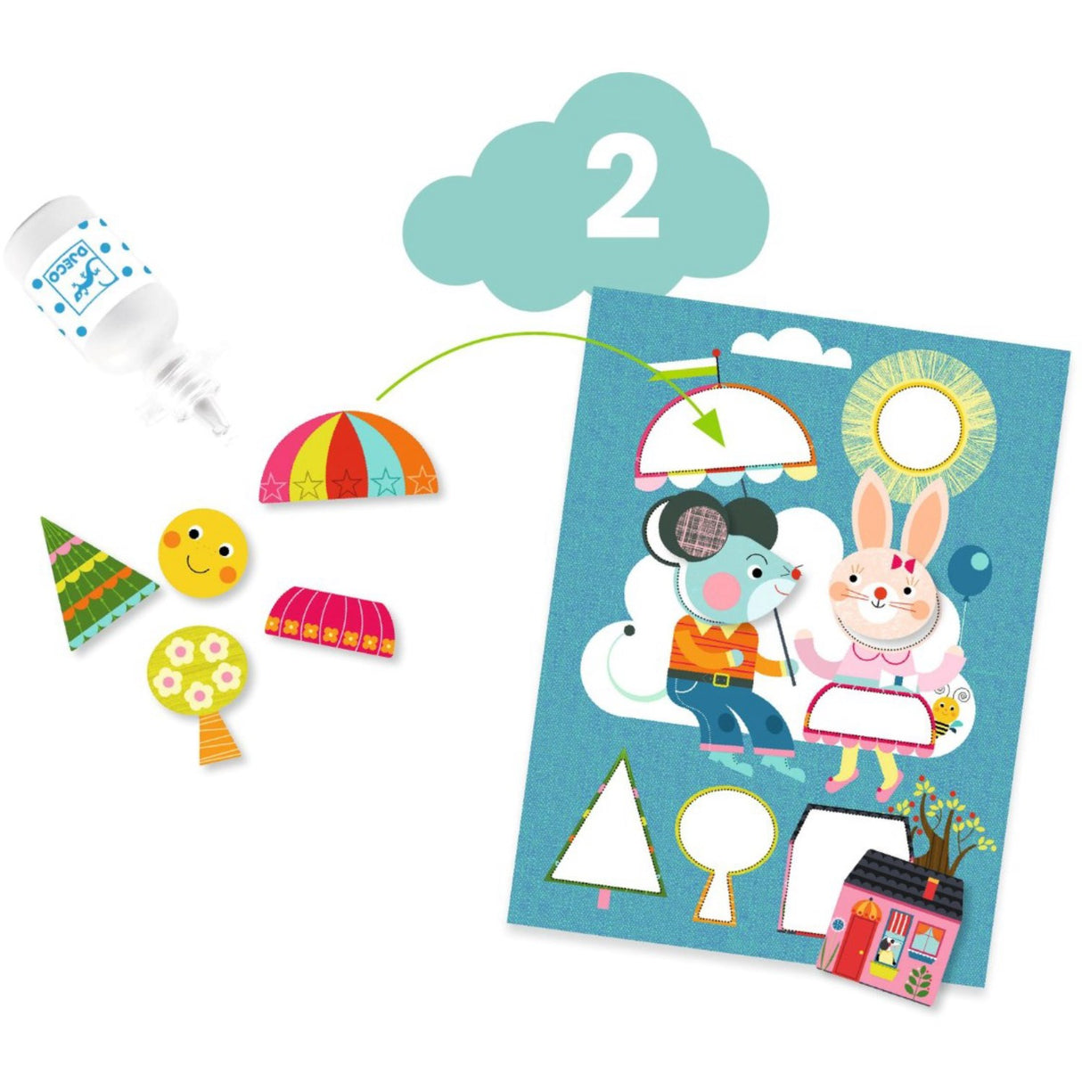 Djeco Kreativt aktivitetssæt, Kat og hendes venner