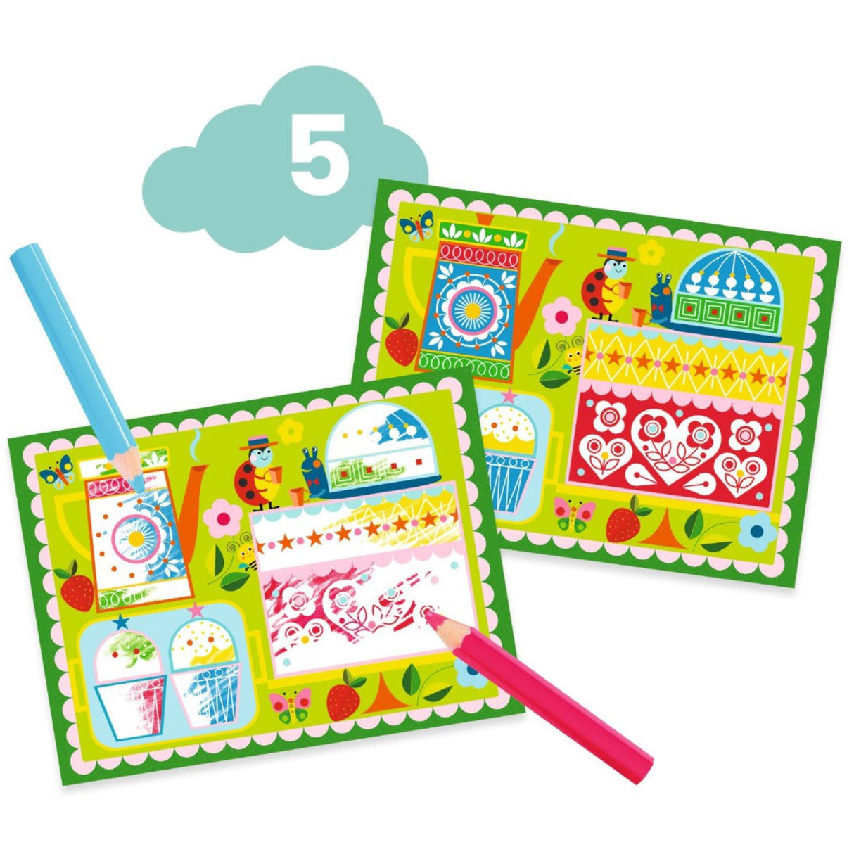 Djeco Kreativt aktivitetssæt, Kat og hendes venner