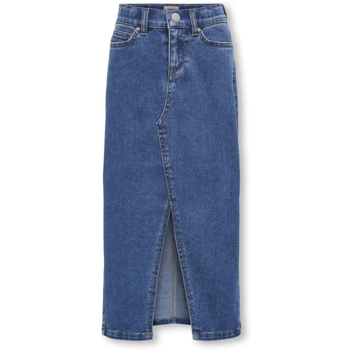 kids ONLY Medium Blue Denim Siri Front Slit Skjørt Denim