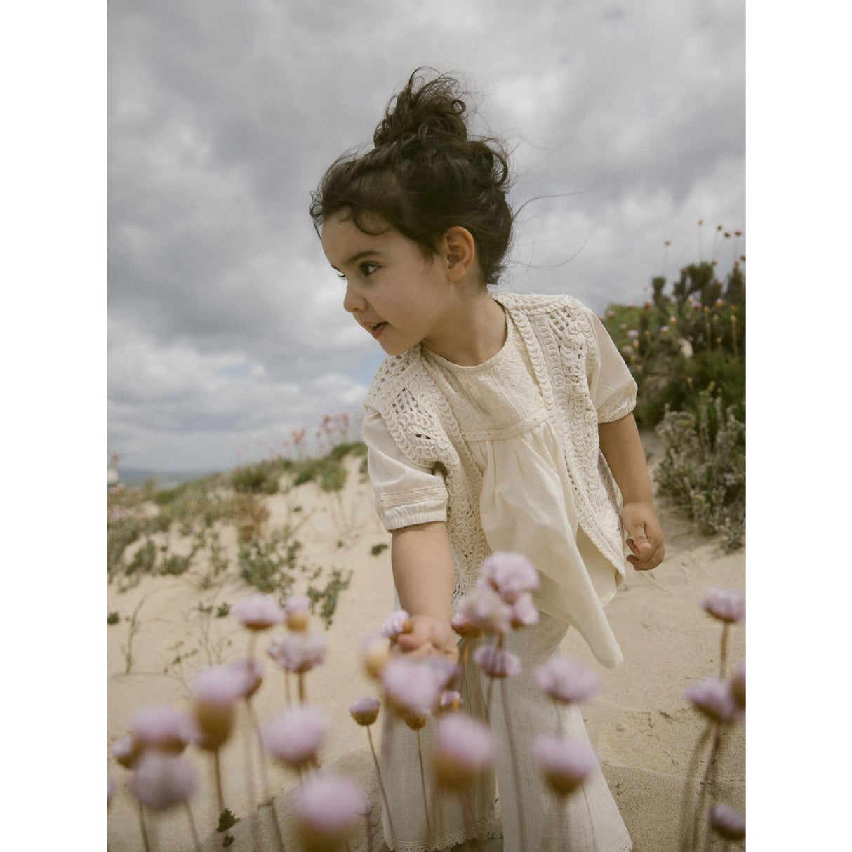 Lil'Atelier Turtledove Daisy Loose Skjorte