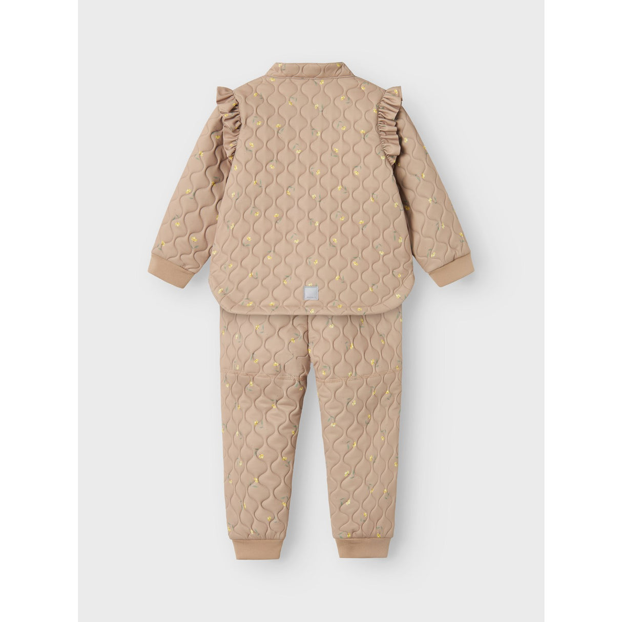 Name It Light Taupe Flower Moon Vattert Sett AOP Fo