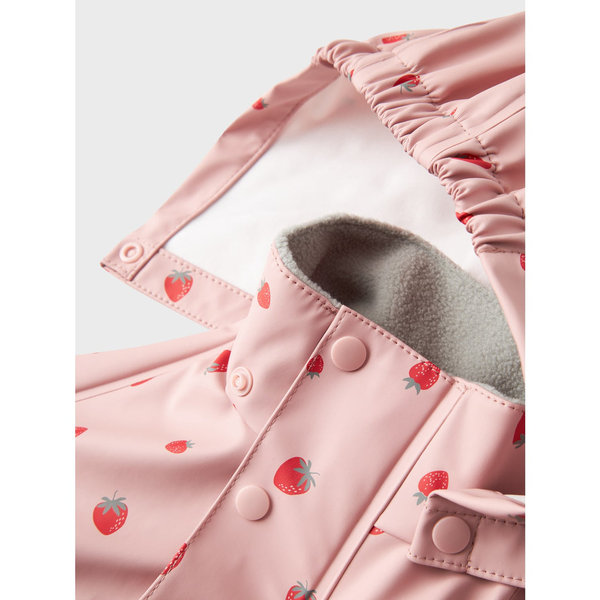 Name It Pale Mauve Strawberry Dry10 Regnsett AOP Fo