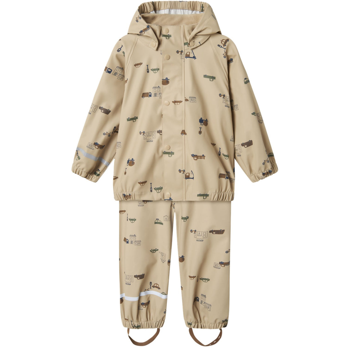 Name It White Pepper Small City Dry10 Regnsett AOP Fo