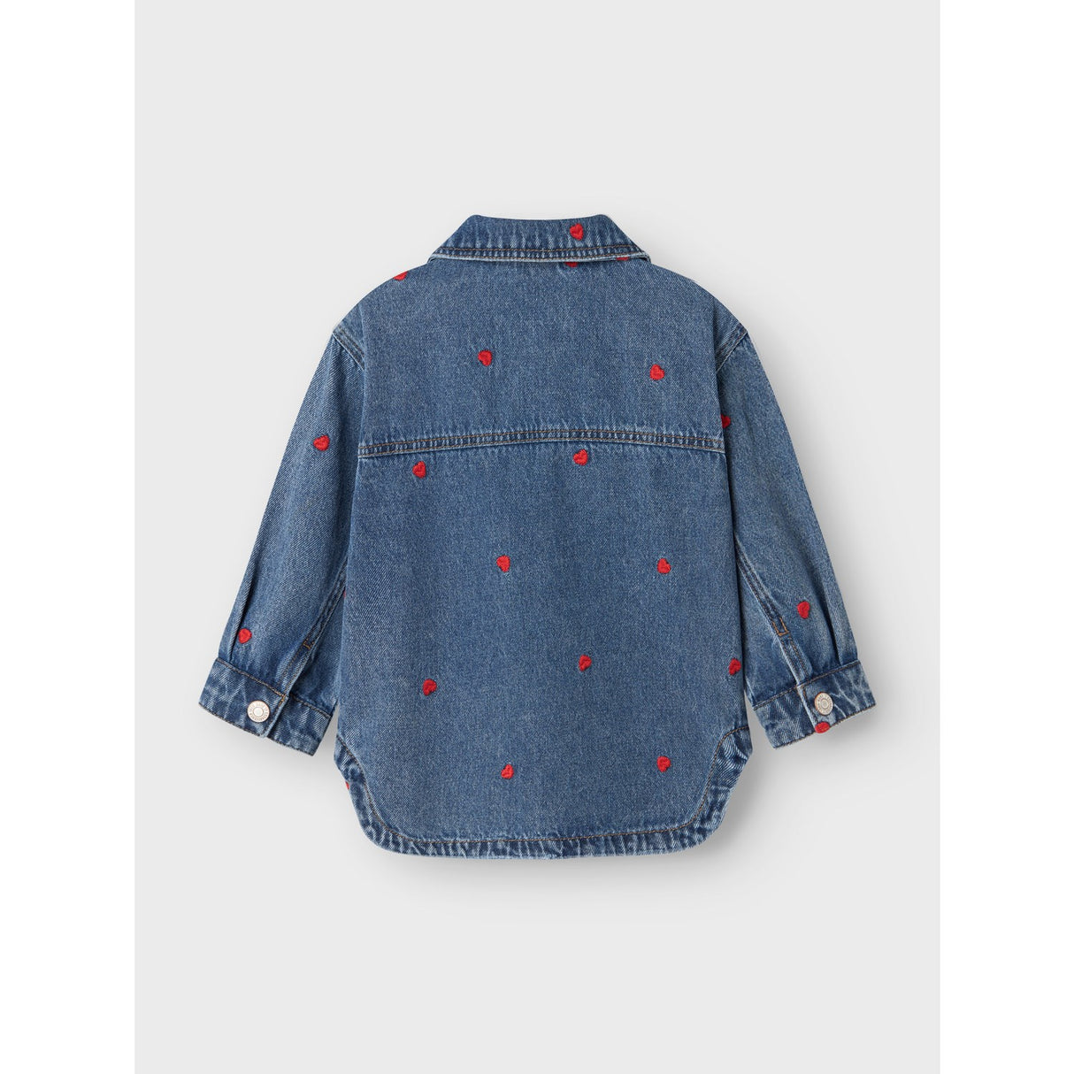 Name It Medium Blue Denim Heart Nina Embroidery Denim Jakke