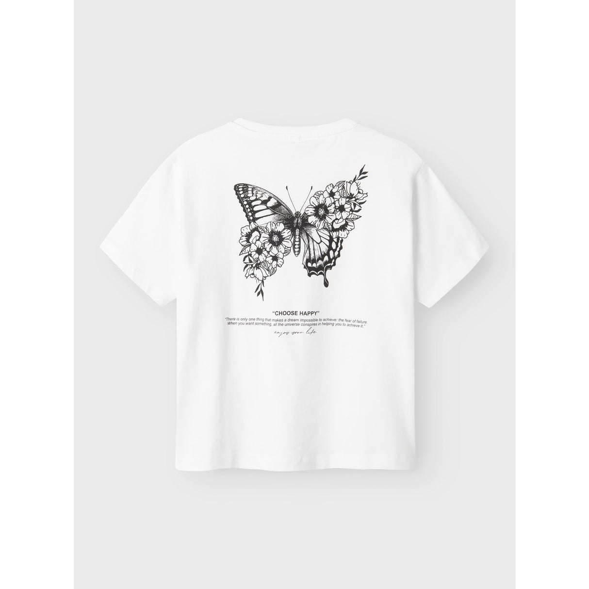 Name It Bright White Black Dane Regular T-Shirt