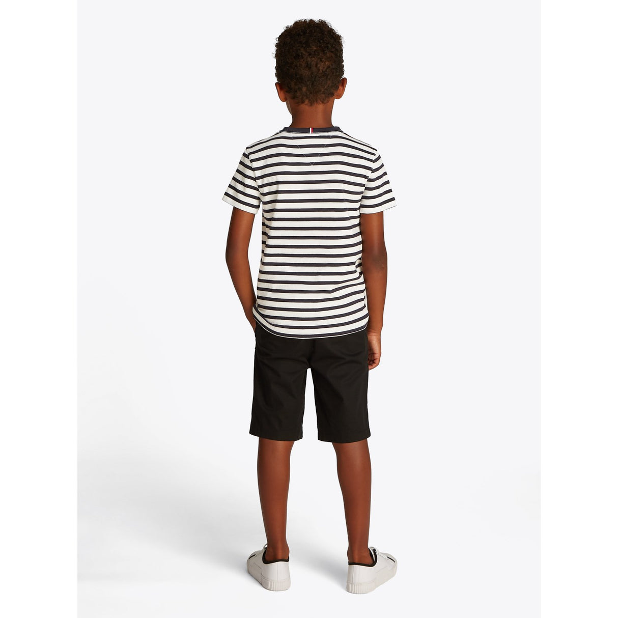 Tommy Hilfiger Dark Night Navy White Breton Stripe Essential Bomull Reg T-Skjorte