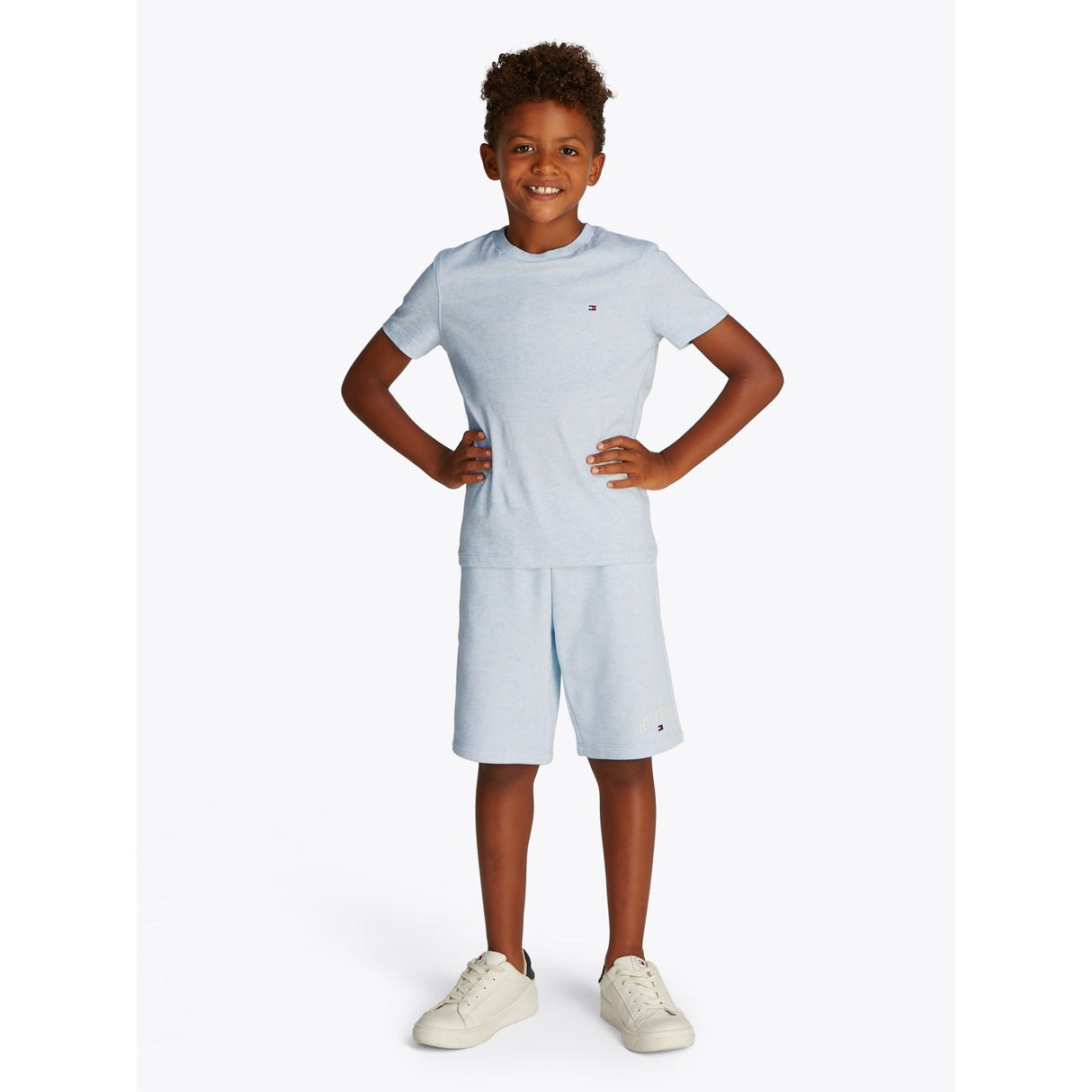 Tommy Hilfiger Breezy Blue Heather Essential Bomull Reg T-Skjorte