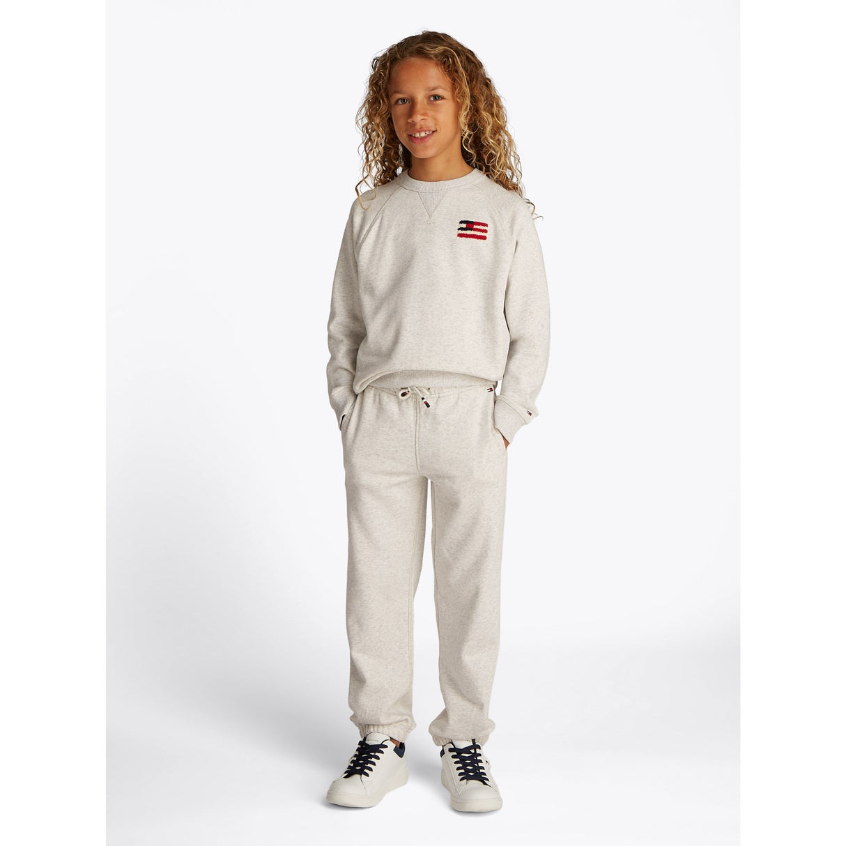 Tommy Hilfiger Snow White Heather Flag Relaxed Collegegenser