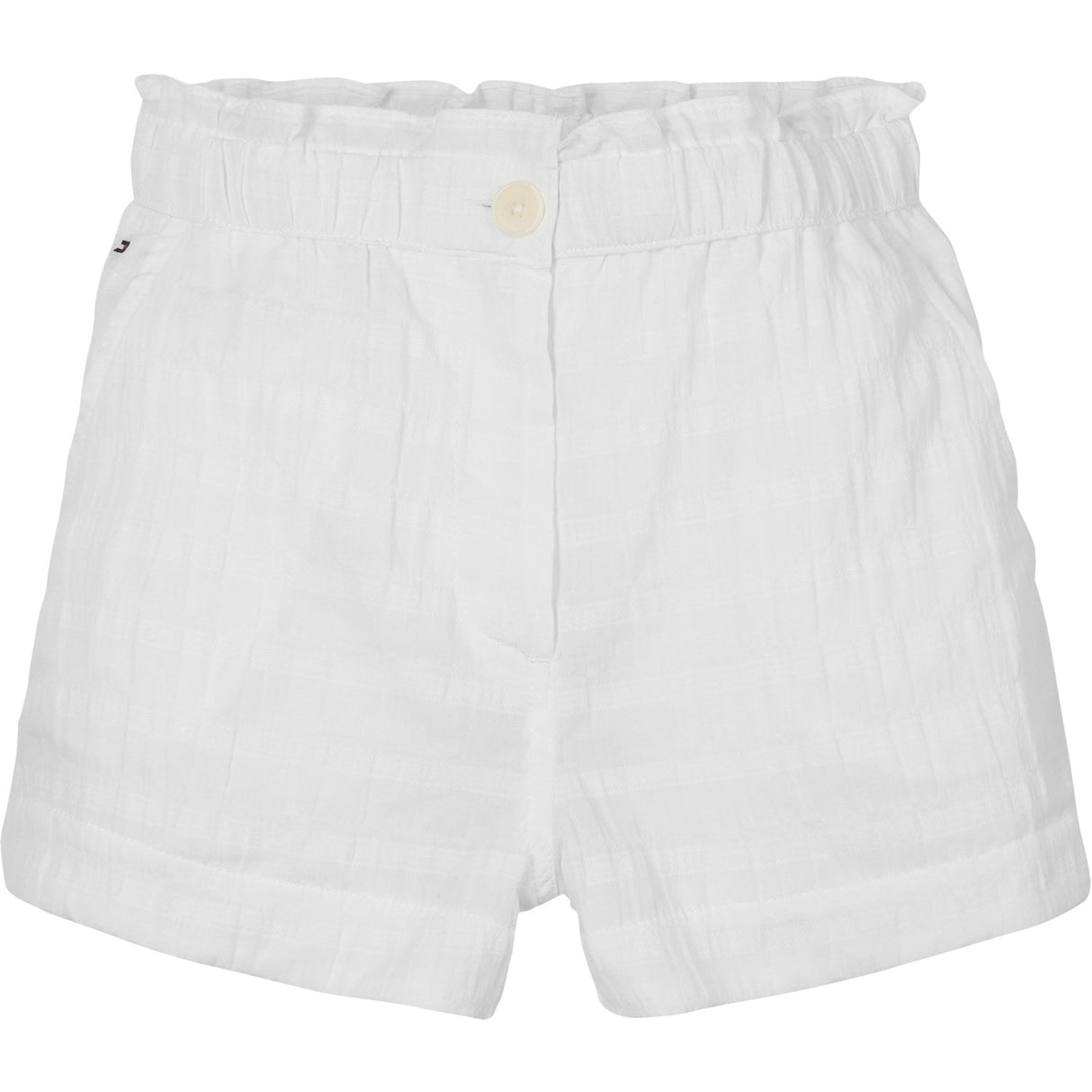 Tommy Hilfiger White Textured Bomull Shorts